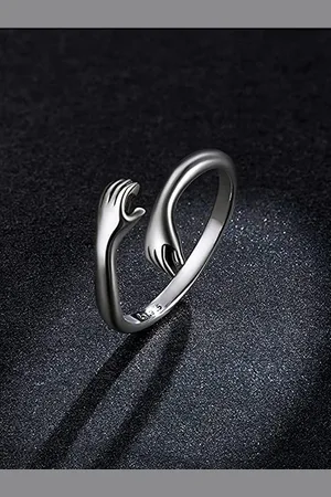 KARISHMA KREATIONS Silver-Plated Adjustable Finger Ring