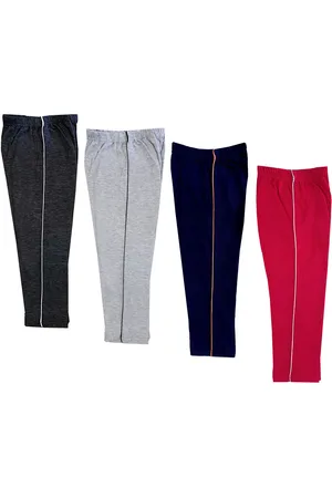 IndiWeaves Girls Pack of 4 Mid-Rise Cotton Capris
