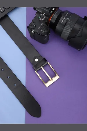 Mast & Harbour Men Black Braided Leather Formal Belt
