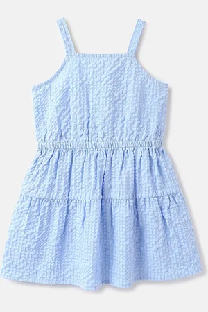 Benetton Girls Striped Shoulder Strap Dress