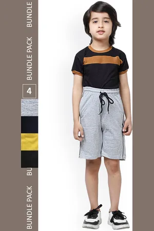 IndiWeaves Boys Pack Of 4 Pure Cotton Shorts