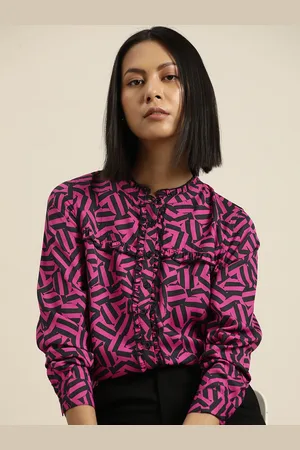 Invictus Women Opaque Printed Casual Shirt