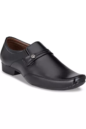 John Karsun Men Black Semiformal Slip-ons