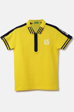 Benetton Boys Polo Collar Cotton T-shirt