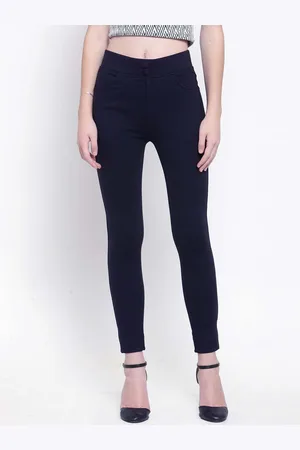 Clora Creation Women Navy Blue Solid Jeggings