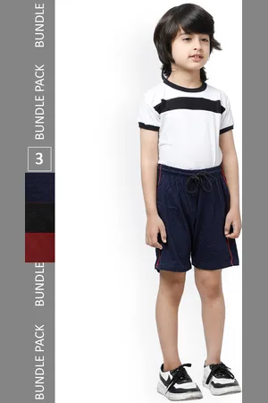 IndiWeaves Boys Pack Of 3 Pure Cotton Shorts