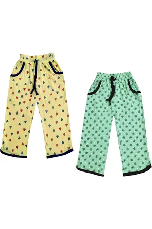 IndiWeaves Girls Pack of 2 Mid-Rise Cotton Printed Capris