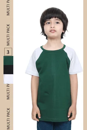 IndiWeaves Boys Pack Of 3 Pure Cotton T-shirts