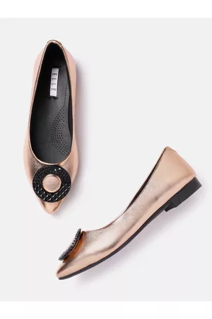 Elle Women Ballerinas with Metallic Detail