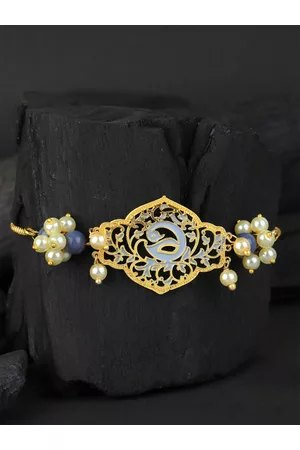 Gold-Plated Beaded Link Bracelet