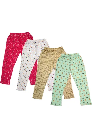 IndiWeaves Girls Pack Of 4 Printed Pure Cotton Capris