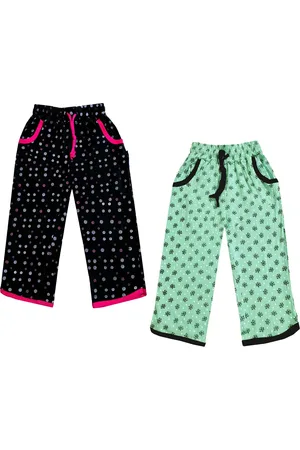IndiWeaves Girls Pack of 2 Mid-Rise Cotton Printed Capris