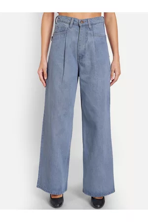 AngelFab Women Relaxed Fit Mid-Rise Cotton Jeans