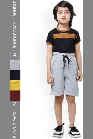 IndiWeaves Boys Pack Of 4 Pure Cotton Shorts