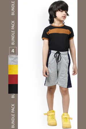 IndiWeaves Boys Pack Of 4 High-Rise Casual Shorts