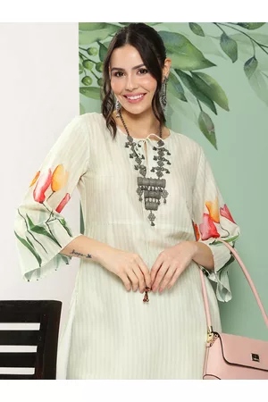 Bhama Couture Floral Printed Kurta With Palazzos
