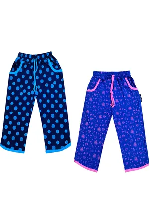 IndiWeaves Girls Pack of 2 Mid-Rise Cotton Printed Capris