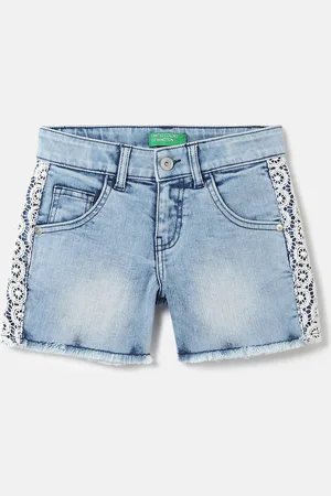 Benetton Girls Washed Denim Shorts