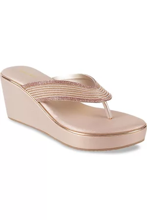 Metro Open Toe Embellished Flatform Heels