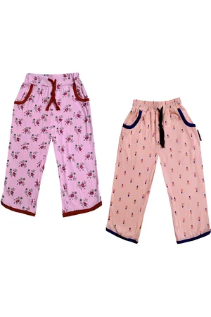 IndiWeaves Girls Pack of 2 Mid-Rise Cotton Printed Capris