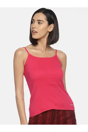 Fruit Of The Loom Women Vests - Women Pink Solid Camisole FCAS01-N-A1S7