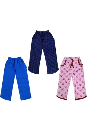 IndiWeaves Girls Pack Of 3 Printed Mid-Rise Relaxed-Fit Cotton Capris