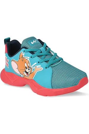 Campus Kids Blue Mesh Tom & Jerry Running Shoes