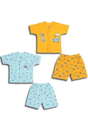 Wish Karo Boys Pack Of 2 Printed Cotton Shirt With Shorts