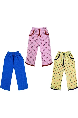 IndiWeaves Girls Pack of 3 Mid-Rise Cotton Printed Capris