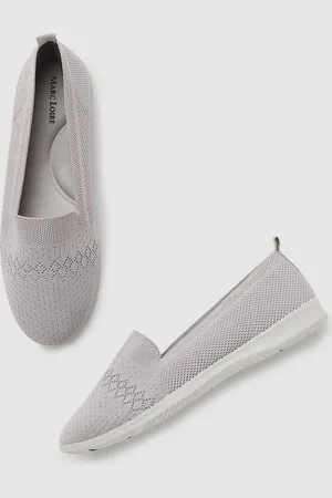 Marc Loire Women Grey Woven Design Slip-On Sneakers