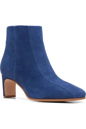 Clarks Women Blue Solid Regular Boots