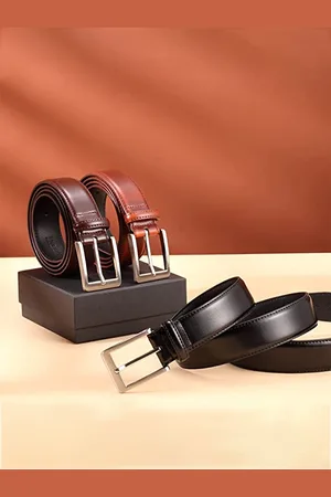 KAEZRI Men PU Formal Belt