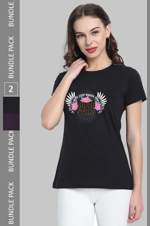 Chozi Pack Of 2 Printed Bio Finish Running Cotton T-shirt