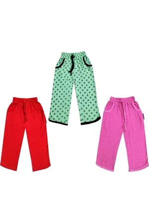 IndiWeaves Girls Pack of 3 Mid-Rise Cotton Printed Capris