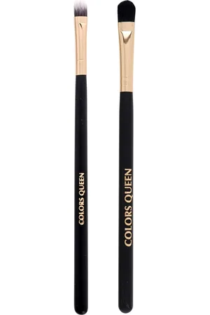Colors Queen Set Of Flat Tip Concealer Brush & Flat Tip Eyeshadow Brush - Black