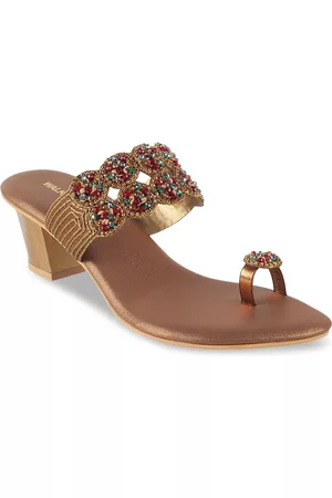 Metro One Toe Embellished Block Heels