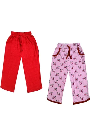 IndiWeaves Girls Pack Of 2 Printed Pure Cotton Capris