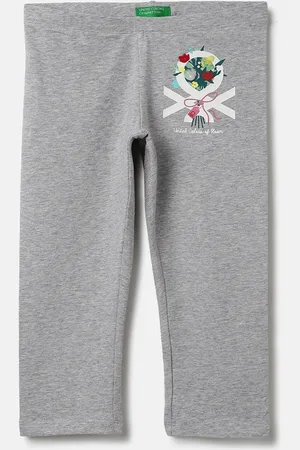 Benetton Girls Printed Regular Fit Capris