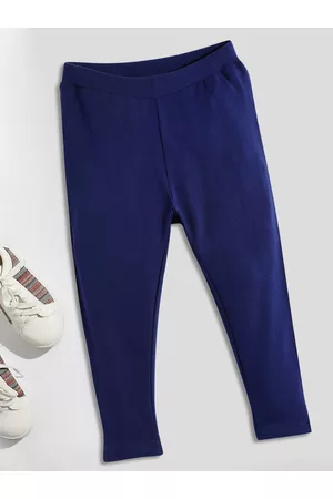Ralph Lauren Girls Navy Blue Brand Logo Side Taped Track Pants