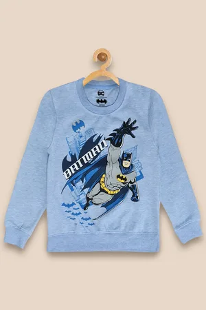 Kidsville Boys Blue Batman Printed Pullover Sweatshirt