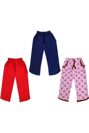 IndiWeaves Girls Pack of 3 Mid-Rise Cotton Printed Capris