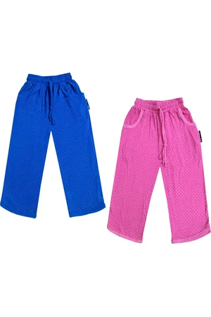 IndiWeaves Girls Pack of 2 Mid-Rise Cotton Printed Capris