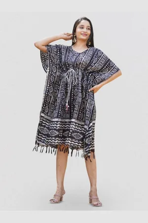 Kesarya Print Kaftan Cotton Dress