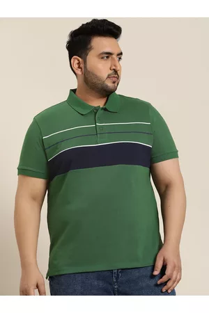 Sztori Men Plus Size Regular Fit Colourblocked Polo Collar T-shirt