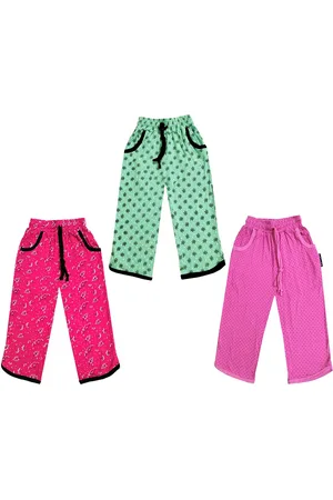 IndiWeaves Girls Pack of 3 Mid-Rise Cotton Printed Capris