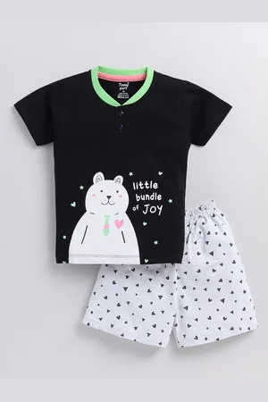 Toonyport Boys Printed Pure Cotton T-shirt with Shorts Clothing Set
