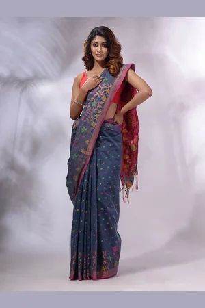 Charukriti Woven Design Silk Cotton Handloom Saree