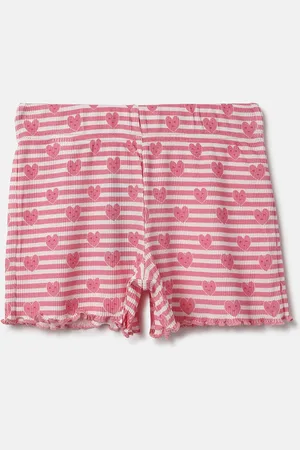 Benetton Girls Conversational Printed Cotton Shorts