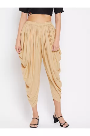 Clora Creation Women Beige Solid Dhoti Salwar