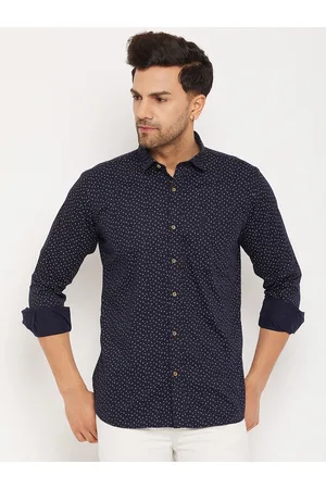 Duke Slim Fit Micro Ditsy Printed Cotton Casual Shirt
